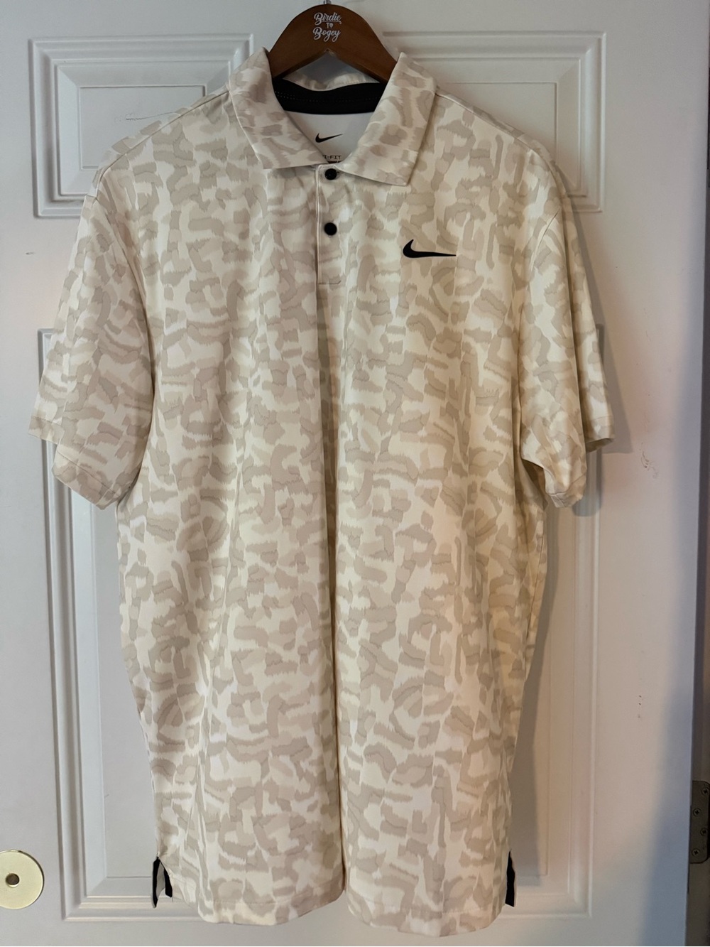 Nike Men’s Cream Camo-Pattern Polo